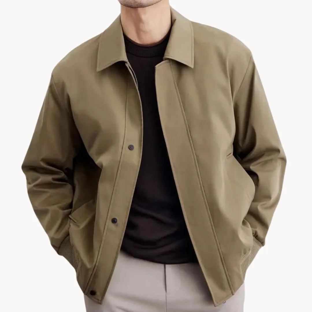 Casual Jas Met Knopen Sluiting Elastische Boord Heren - Mode Vibes