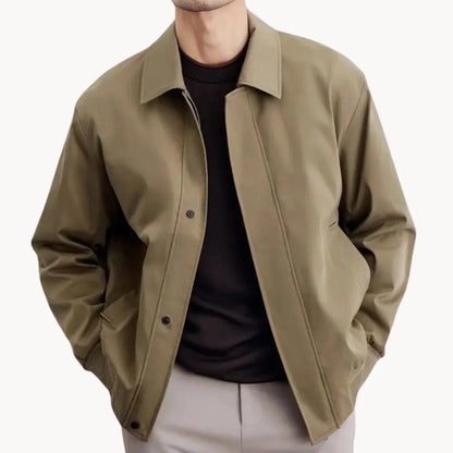 Casual Jas Met Knopen Sluiting Elastische Boord Heren - Mode Vibes