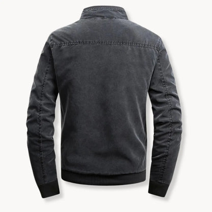 Casual jas met opstaande kraag en ritsluiting