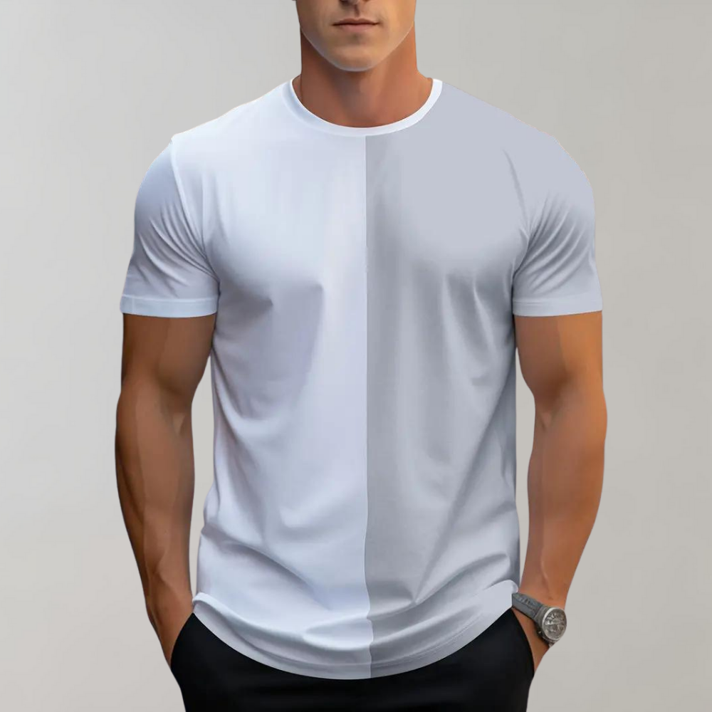 Casual kleurenblok Tshirt voor heren - Lex