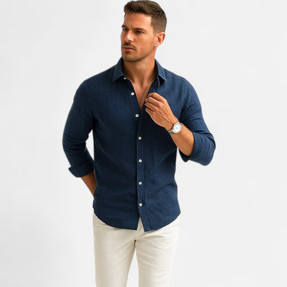 Lange Mouwen Overhemd Casual Reguliere Pasvorm - Mode Vibes