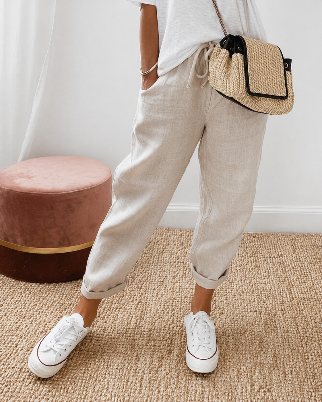 Dames Casual Broek Comfortabele Relaxte Pasvorm - Mode Vibes
