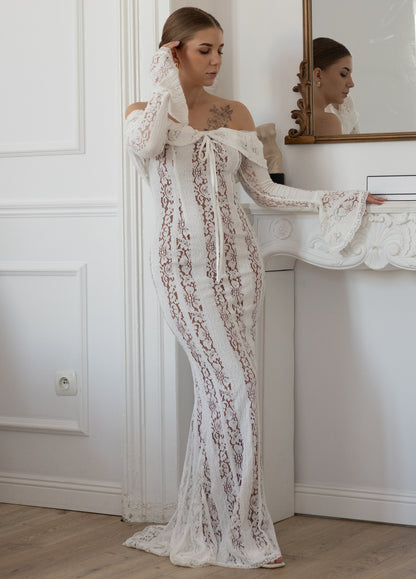 Celeste | Elegante Kanten Lange Jurk Dames Maxi Jurk 0