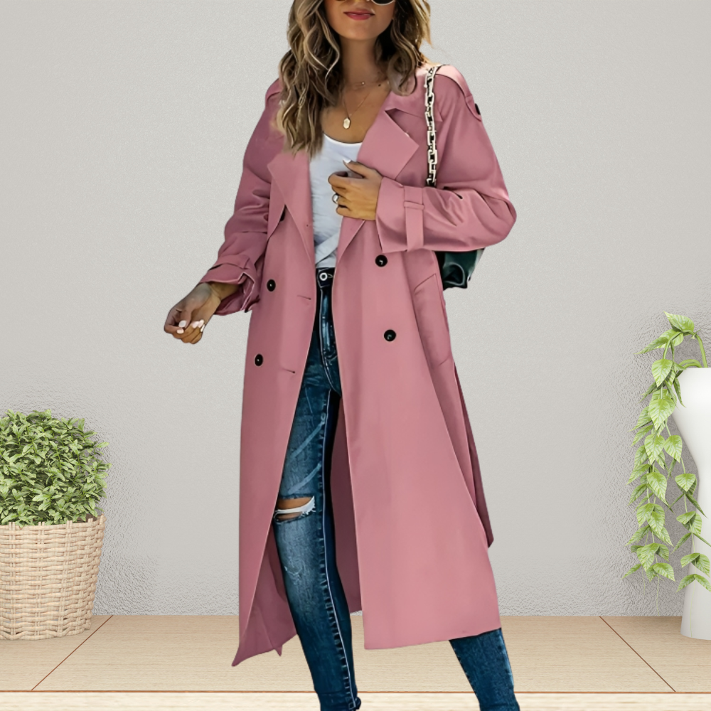 Dames Trenchcoat Lichtgewicht Polyester Elegant - Mode Vibes