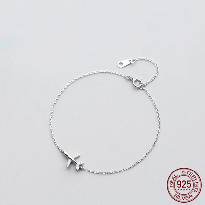 Zilveren Armband in Vliegtuigvorm
