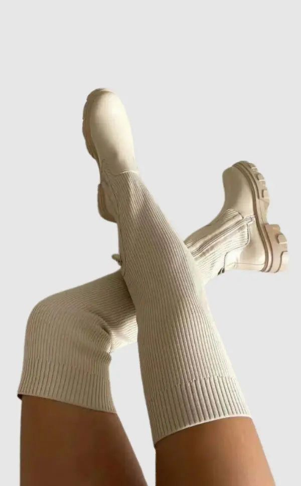 Stretch Laars Brede PasComfortabele Laars - Mode Vibes
