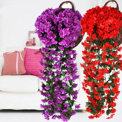 Kunst Orchideeën Cascade 90 cm Wit Amélie - Mode Vibes