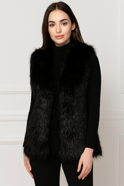 Dames Bodywarmer Kunstbontlook Luxe Warm