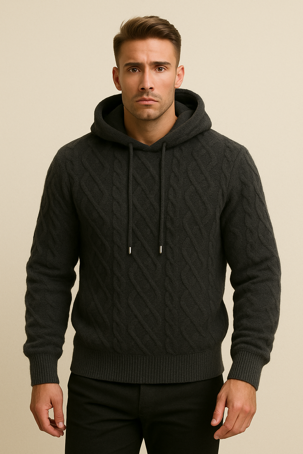 Fleece Sweater Zacht Warm Lichtgrijs Zwart Bruin - Mode Vibes