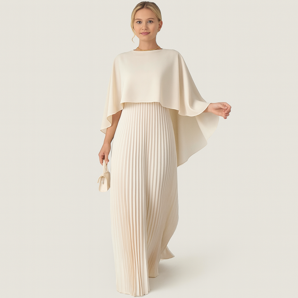 Luxe Jurk Maxi Elegante Vleermuismouwen - Mode Vibes