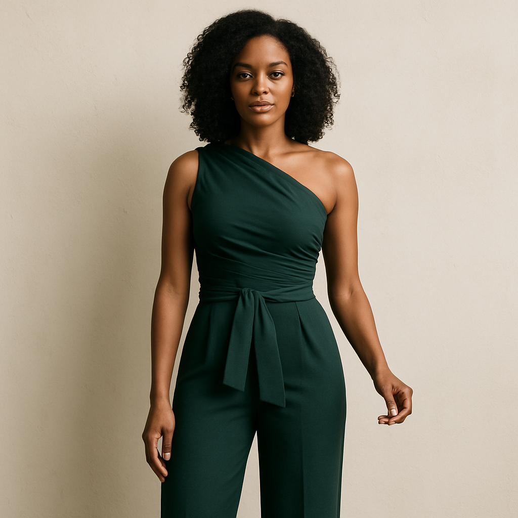 Dames Jumpsuit Eén Schouder Jurk Party Kleding - Mode Vibes