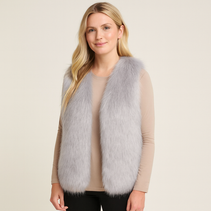 Dames Bodywarmer Kunstbontlook Luxe Warm - Mode Vibes