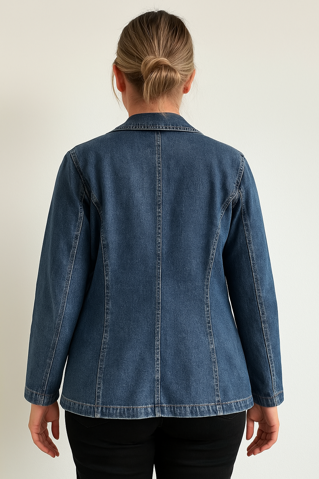 YUKA Denim Blazer Klassiek Moderne Stijl