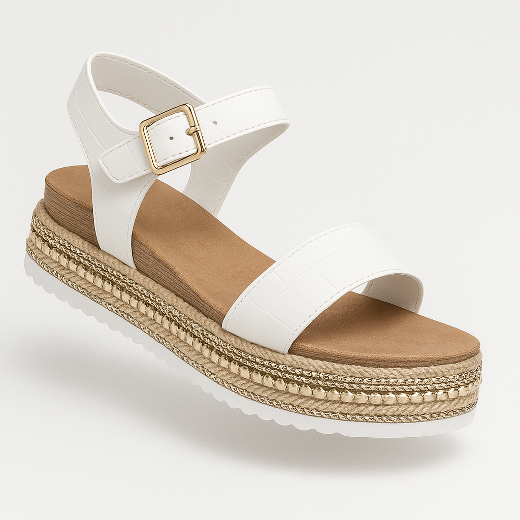 Enkelbandsandalen met Plateauzool Comfortabel Zomer - Mode Vibes