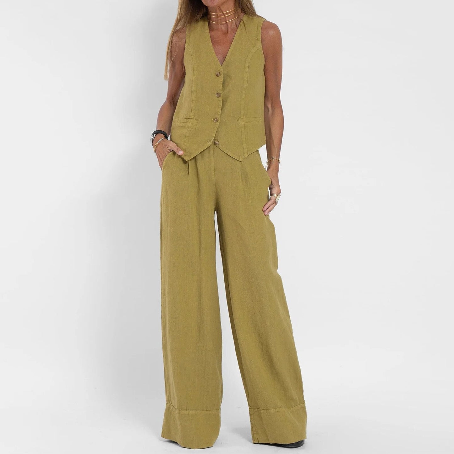 Stijlvolle Linnen Broek Comfortabel en Chic - Mode Vibes