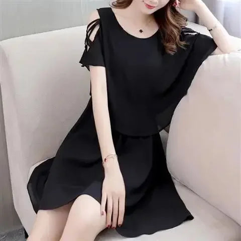 Zomerse Vrijheid Off-Shoulder Jurk