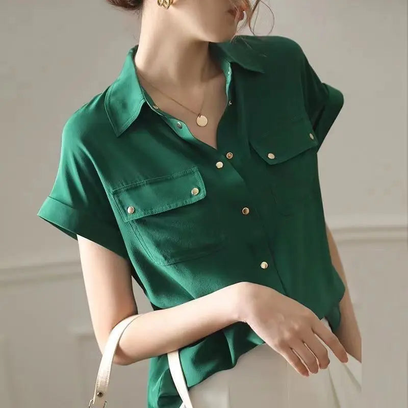 ZomerGlow Chiffon Witte Blouse