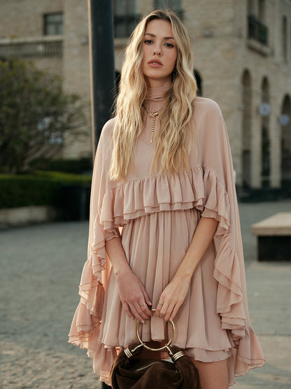 Dames Mini Jurk | Ruffle Details & Luchtige Pasvorm | Elegant Comfort Voor Zomer, Feest & Casual Chic