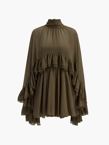 Dames Mini Jurk | Ruffle Details & Luchtige Pasvorm | Elegant Comfort Voor Zomer, Feest & Casual Chic