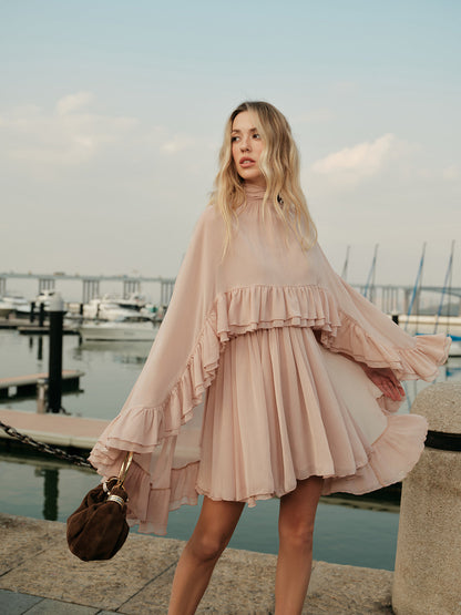 Dames Mini Jurk | Ruffle Details & Luchtige Pasvorm | Elegant Comfort Voor Zomer, Feest & Casual Chic