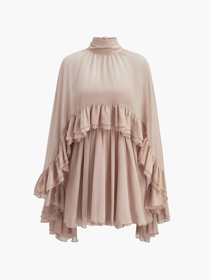 Dames Mini Jurk | Ruffle Details & Luchtige Pasvorm | Elegant Comfort Voor Zomer, Feest & Casual Chic