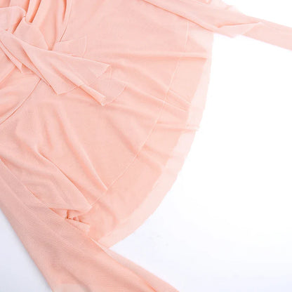 Elegante Mesh Geplisseerde Damesjurk