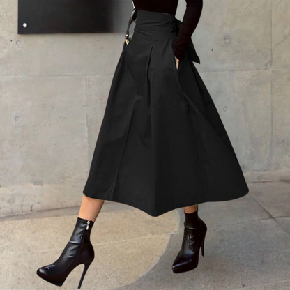 Dames Rok Hoge Taille Gladde Stof - Mode Vibes