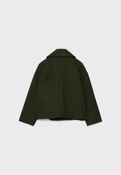 Korte Damesjas Dubbele Knopen Stijlvol Design