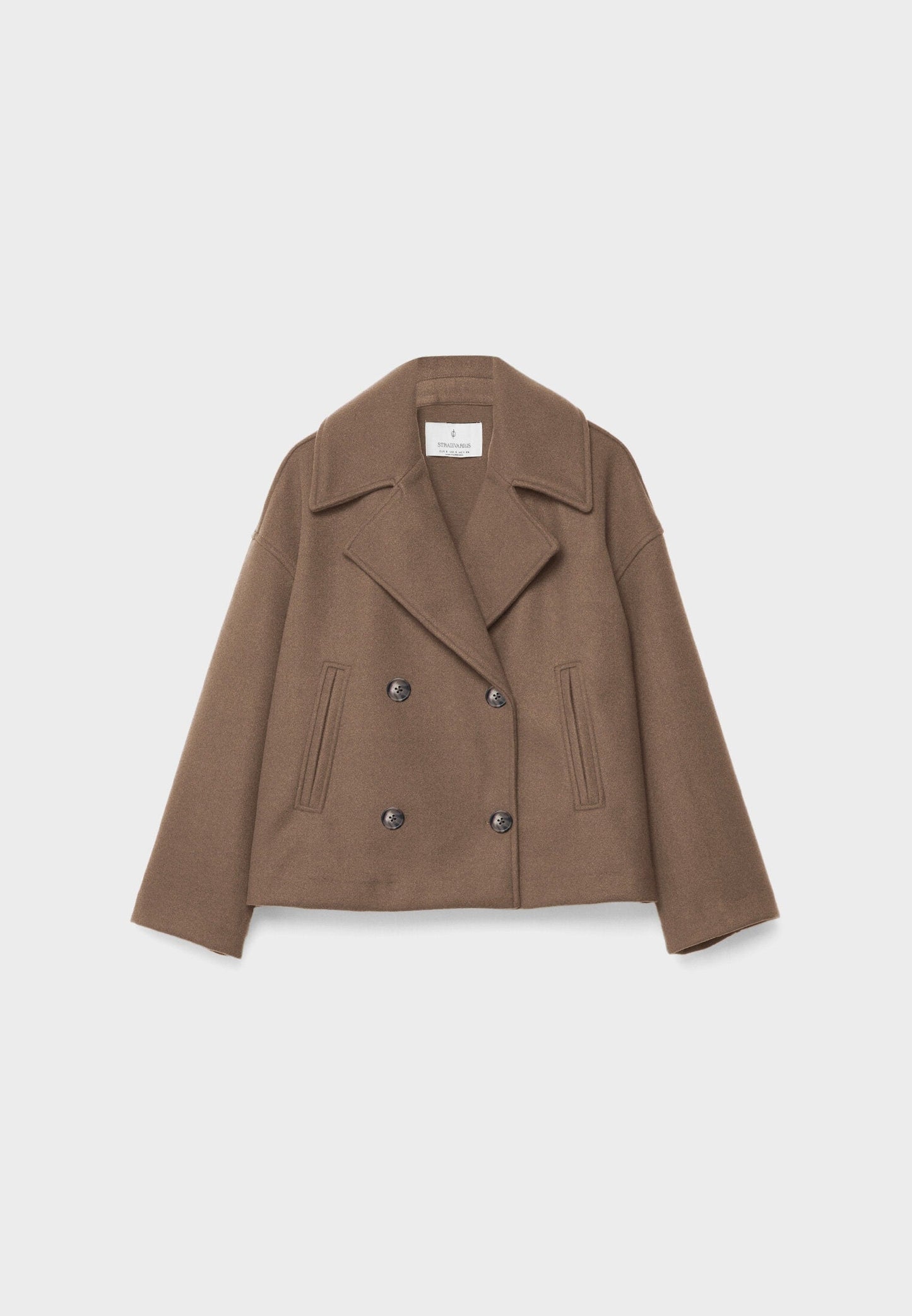 Korte Damesjas Dubbele Knopen Stijlvol Design