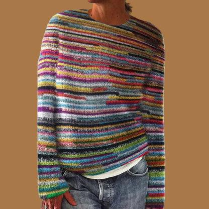 Christina | Maglione colorato in maglia di cotone spesso
