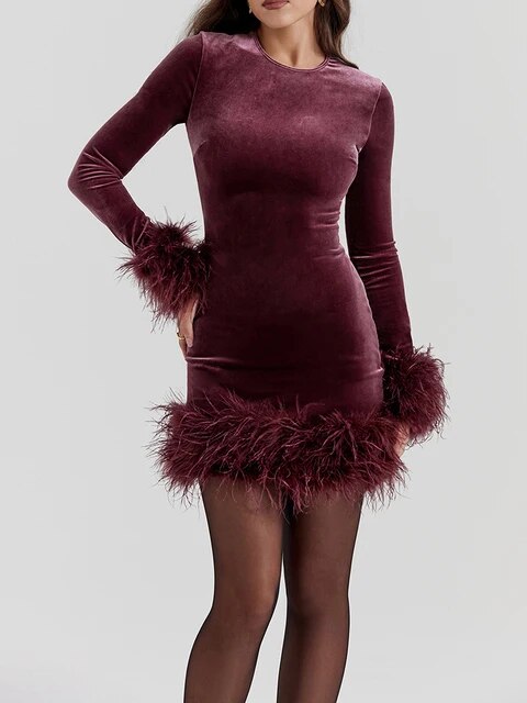Christine | Mini abito casual a maniche lunghe