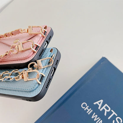 iPhone Hoesje met Portemonnee Celeste Blauw