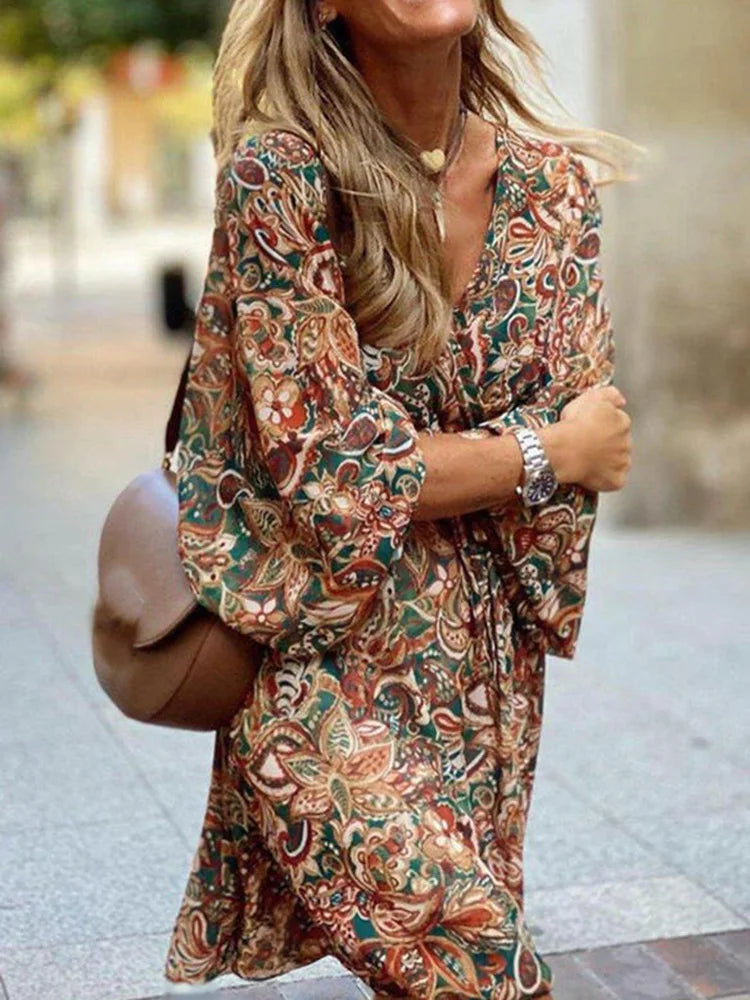 Claudia | Boho zomerminijurk