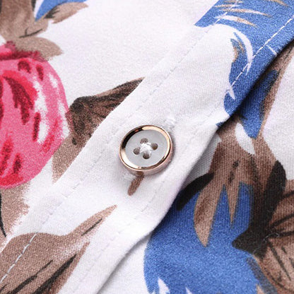 Mannen Overhemd Bloemenprint Casual Stijl