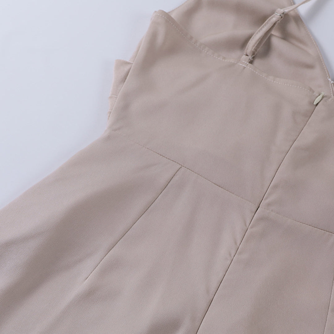 Midi Jurk met Spaghetti Bandjes Zomerjurk Vrouwelijk