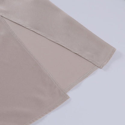 Elegante Maxi Jurk met Hoge Split en Overslag