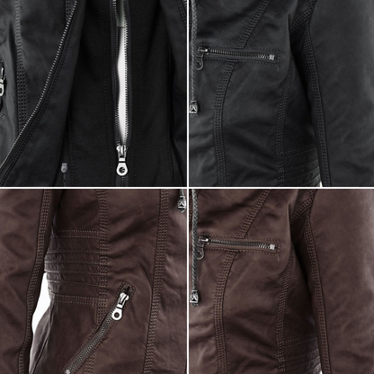 LederLuxe Stijl Elegantie Met Capuchon