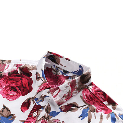 Mannen Overhemd Bloemenprint Casual Stijl