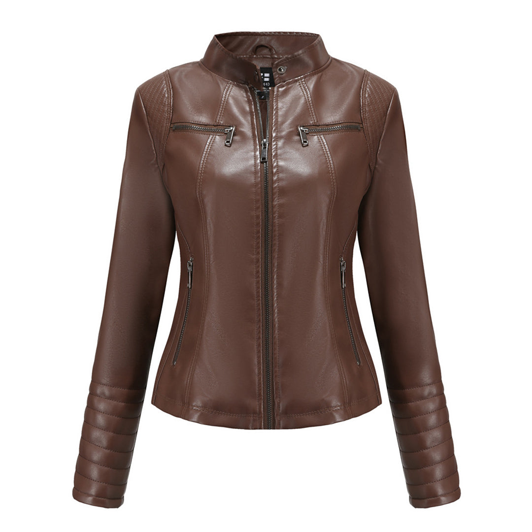Leren Dames Jas Stoer Elegant Model