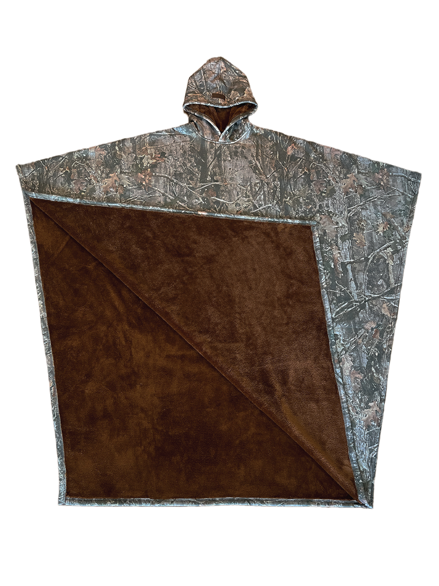 Fleece Poncho met Capuchon Luxe Warm en Zacht
