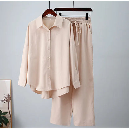 Zenith Fashion Linnen Blouse en Broekenset
