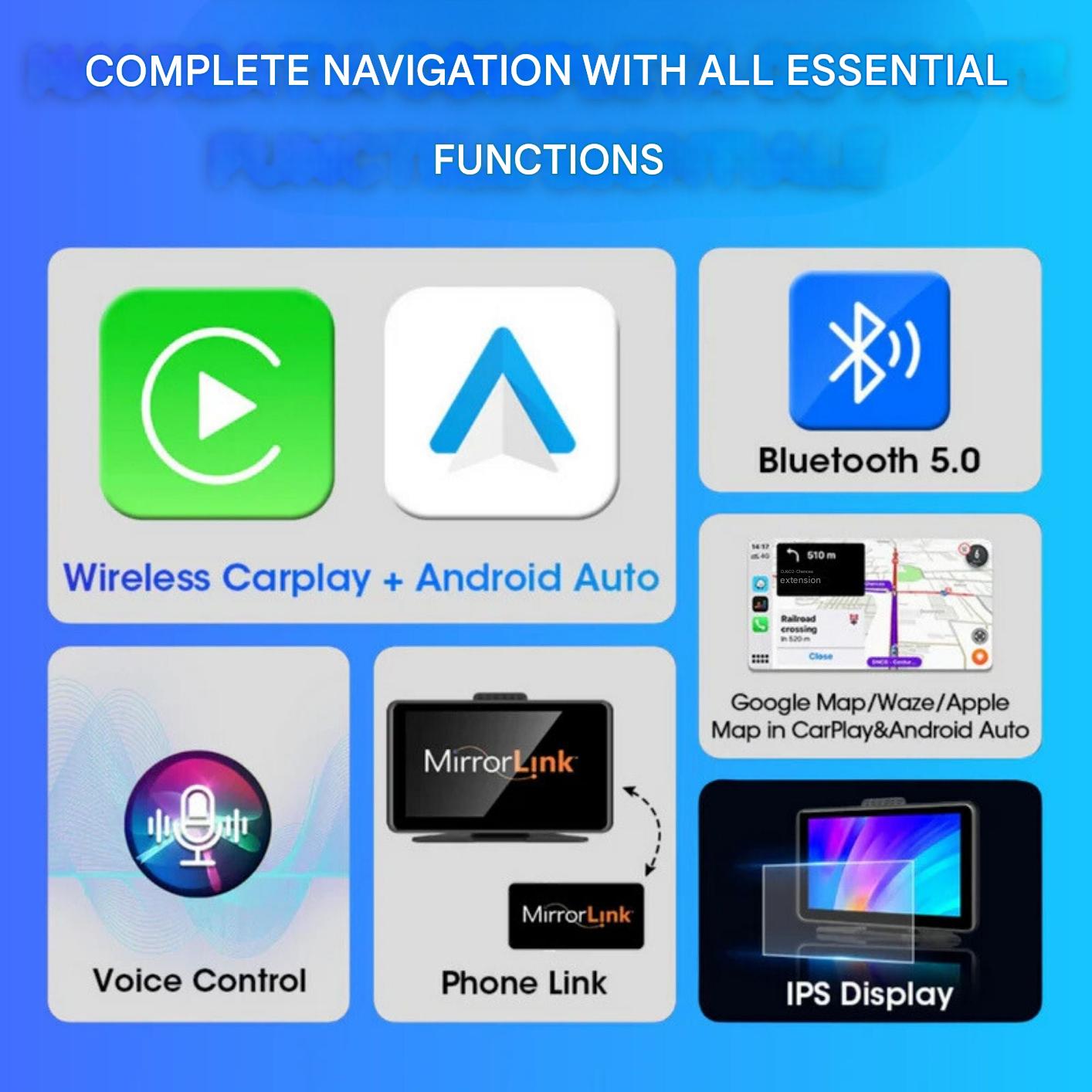Draadloze CarPlay en Android Auto Scherm voor Auto
