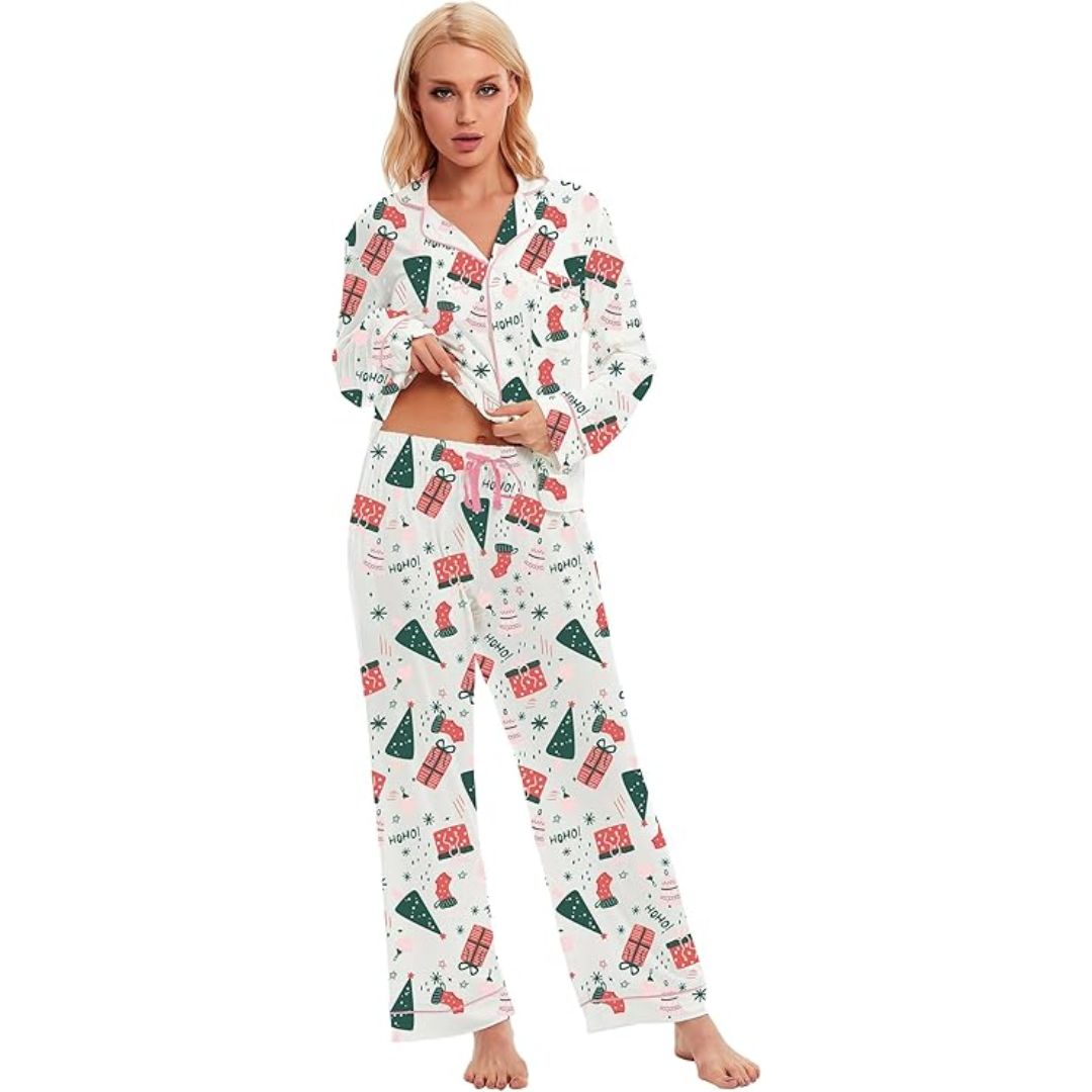 Dames Pyjama Zachte Stof Feestelijk - Mode Vibes