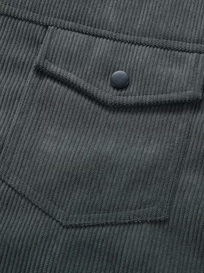 Corduroy jas met twee borstzakken en klassieke kraag