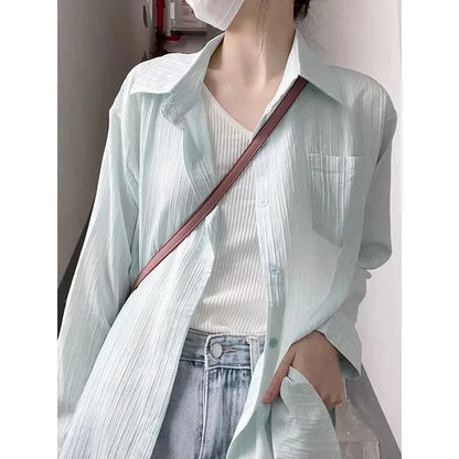 Zomerse katoen-linnen beschermende blouse van SunGlow mode