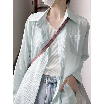 Zomerse katoen-linnen beschermende blouse van SunGlow mode