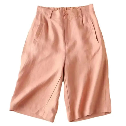 Dames Zomershorts Linnen Katoen Comfortabel Elvira - Mode Vibes