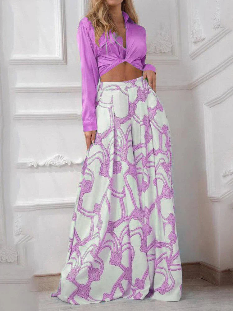 ModeGloed Gedrukte Casual Set