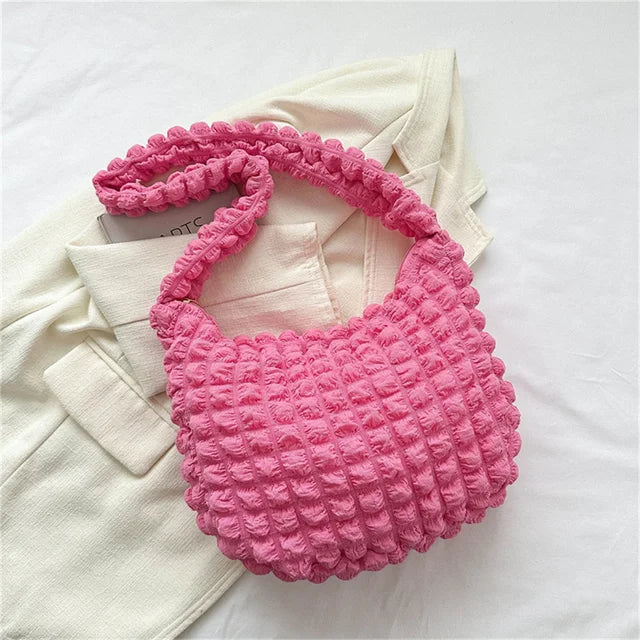 Eloisa Geplooide Geborduurde Crossbody Tas