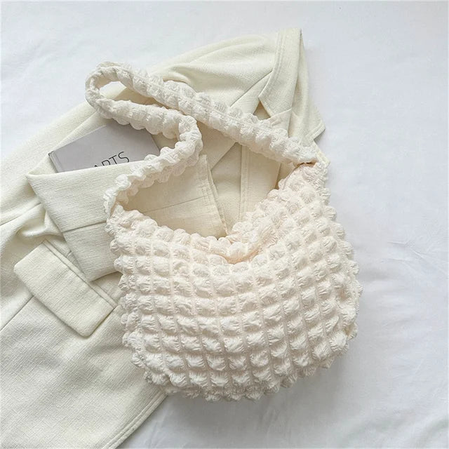 Eloisa Geplooide Geborduurde Crossbody Tas